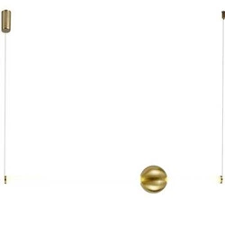 Závěsné LED svítidlo O-LINE 93 cm mosaz moderní do obýváku a nad kuchyňský ostrůvek