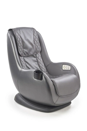 Masážní křeslo Daromir šedá ekokůže moderní relaxační do obýváku Intesi