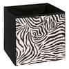 Látková dekorativní úložná krabice Poly zebra 31x31 černo-bílá 5five
