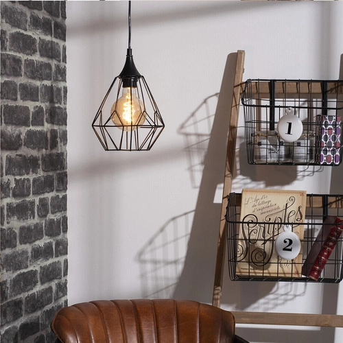 Závěsné svítidlo Drim černé loftové kovové do obýváku a kuchyně Atmosphera 25 cm