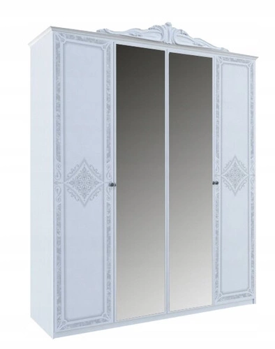 Koruna ke skříni Diamante bílá moderní pro 3dveřovou a 4dveřovou skříň