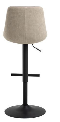 Barová židle Adisa béžová čalouněná s opěrkou otočná do kuchyně a k ostrůvku moderní 65 cm