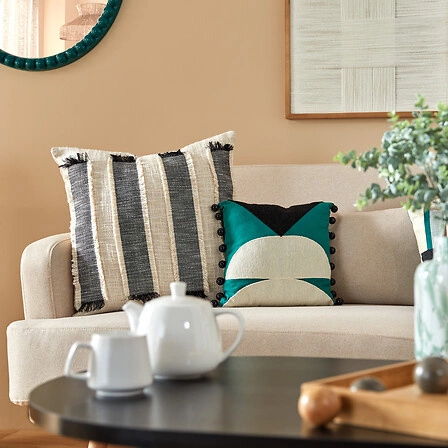 Dekorační polštář boho Malakite Atmosphera 30x30 cm zelený do obýváku a ložnice