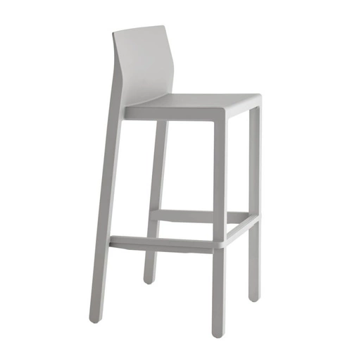 Hoker Kate světle šedý 65 cm moderní s opěrkou do kuchyně a na zahradu stohovatelný