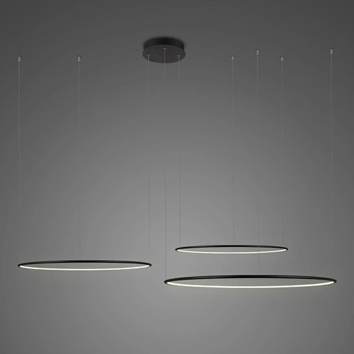 Závěsná lampa Led Circles No.3 CO3 100 cm 4K stmívatelná černá