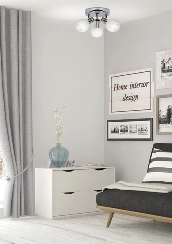 Stropní svítidlo Turno bílé skleněné moderní otočné do obýváku a kuchyně 36 cm