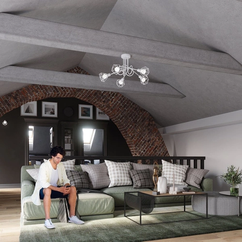 Nástěnné svítidlo ARTEMIS 1 bílé moderní kovové s otočným stínidlem do obýváku a ložnice