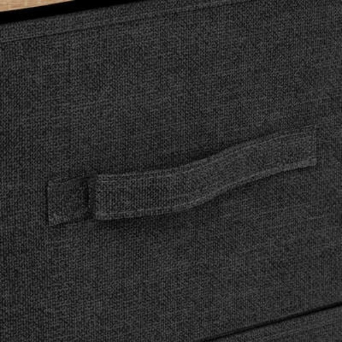 Černá moderní komoda Tissa s 5 zásuvkami na nožkách 114 cm do obýváku nebo ložnice