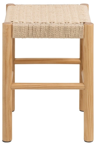 Dřevěná stolička Alvin Actona přírodní skandinávská do kuchyně a obýváku se sedákem z provazu