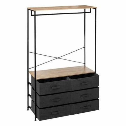 Stojanový věšák s skříňkou a zásuvkami Tissa černý moderní do předsíně 5five