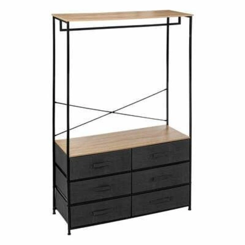 Stojanový věšák s skříňkou a zásuvkami Tissa černý moderní do předsíně 5five