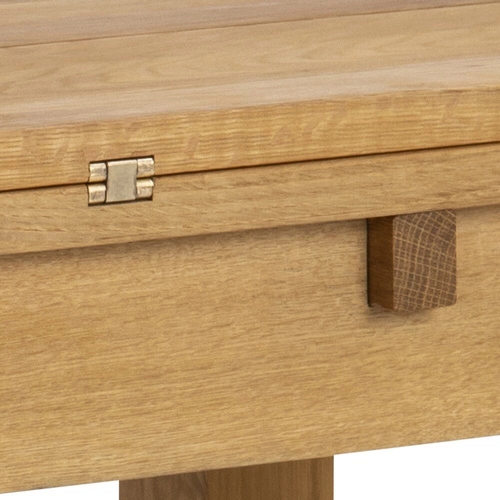 Rozkládací jídelní stůl Kenley dubová dýha přírodní skandinávský styl 100x90 cm