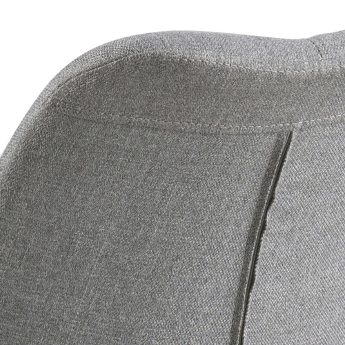 Jídelní židle Dima Actona šedá čalouněná skandinávský styl s černými dřevěnými nohami