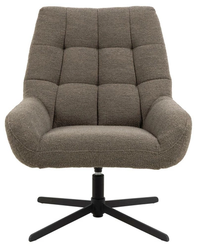 Otočná sametová křesla Paris do obýváku, moderní, hnědá, s područkami Actona