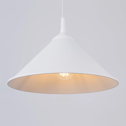 Závěsné svítidlo ZUMA bílá moderní ocelová do obýváku, kuchyně a nad stůl 30 cm