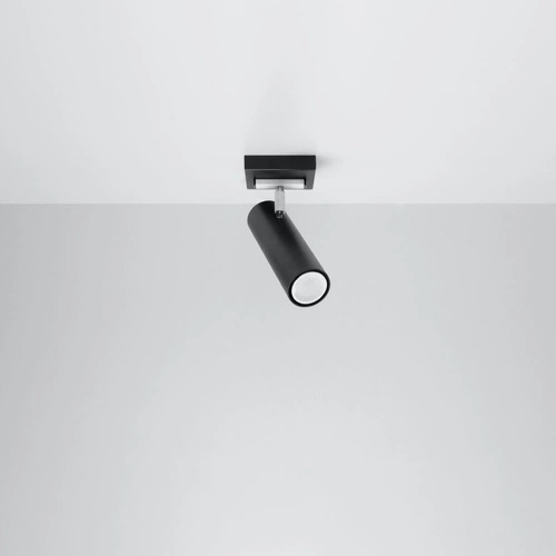 Stropní svítidlo černé DIREZIONE moderní kovové do obýváku, kuchyně nebo ložnice