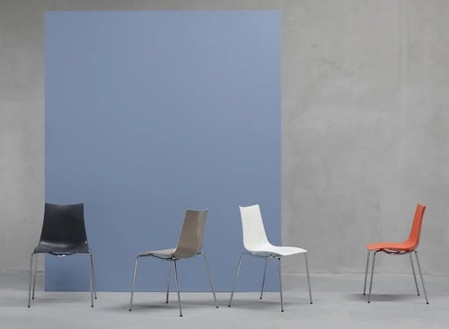 Jídelní židle Zebra SCAB Design moderní plastová stohovatelná antracit černé nohy