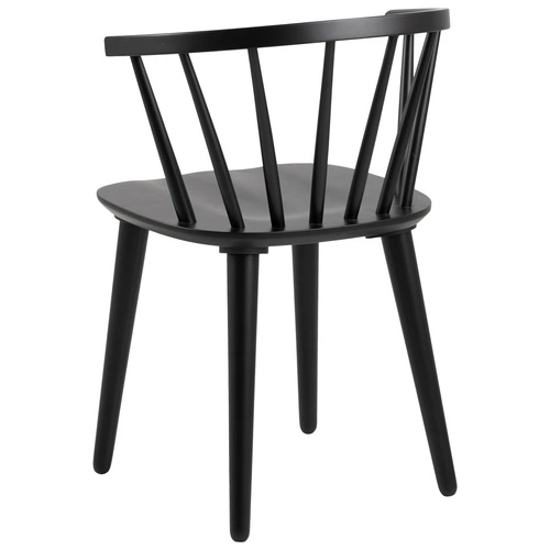 Dřevěná jídelní židle Ida Actona černá s područkami ve skandinávském stylu