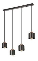 Závěsné svítidlo Olena černé kovové nastavitelné do obýváku a ložnice loftové 75 cm