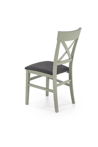 Dřevěná jídelní židle Tutti Intesi moderní zeleně čalouněná do jídelny a obýváku