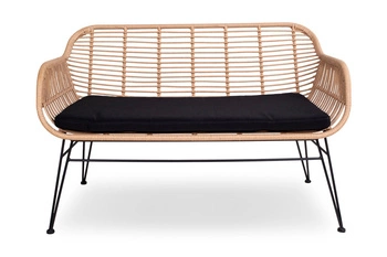 Dvoumístná pohovka s područkami z přírodního polyratanu Trieste moderní do obýváku Intesi