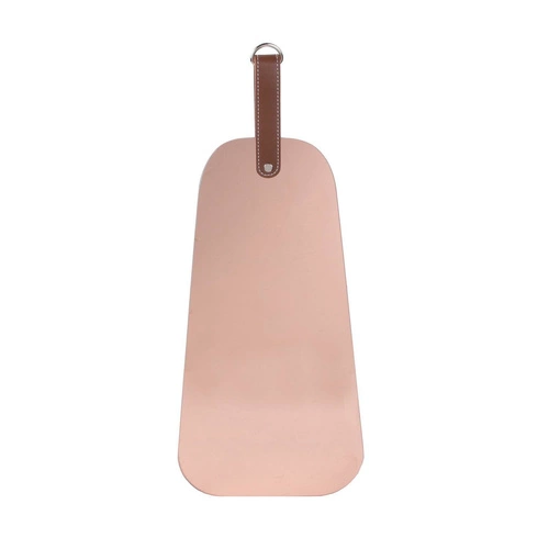 Oválné závěsné zrcadlo na řemínku měděné Pagaj Intesi do předsíně moderní