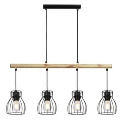 Bernita 4x60W E27 černá závěsná lampa
