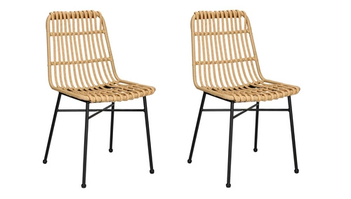 Sada 2 zahradních židlí Surabaya z technoratanu v boho stylu do jídelny a na terasu Intesi