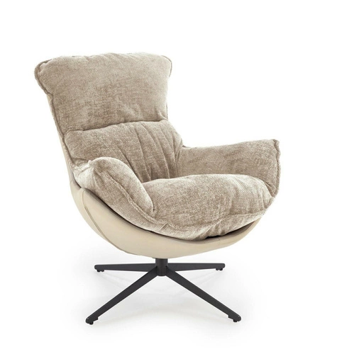 Elegantní skandinávské křeslo Margalida do obýváku, béžová látka HAGA