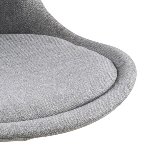 Jídelní židle Dima Actona šedá čalouněná skandinávský styl s černými dřevěnými nohami