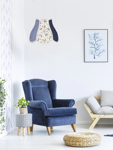 Závěsné svítidlo Zuza 35 růžové z textilu do ložnice nebo dětského pokoje moderní