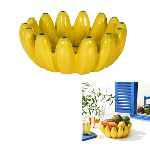 Dekorační mísa Dolce Vita žlutá Intesi keramická mísa na ovoce 25 cm