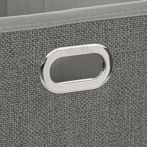 5five simply smart látková úložná krabice do regálu 15x31 cm s úchytkou šedá