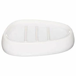 Keramická mýdlenka Colors bílá oválná moderní do koupelny 5five simply smart