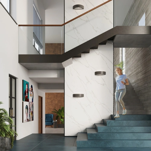 Moderní černá keramická nástěnná lampa Atena Sollux do obýváku a ložnice 40,5 cm