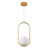 Závěsné svítidlo COSTA SOLO zlaté skleněné do obýváku a jídelny moderní 40 cm