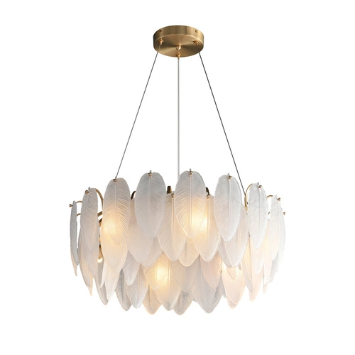 Závěsné svítidlo PIUMA bílé sklo 60 cm do obýváku a jídelny moderní Step into Design