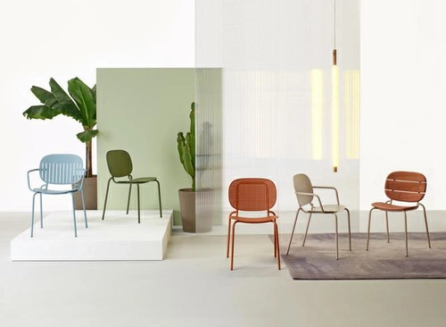 Moderní kovová židle Si-Si Dots SCAB Design zelená na zahradu, terasu i do jídelny