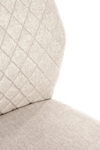 Čalouněná jídelní židle Honorine béžová moderní s černými nohami Intesi