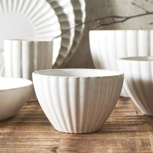 Keramická miska na polévku Vlora 11 cm béžová moderní do kuchyně myčka Intesi