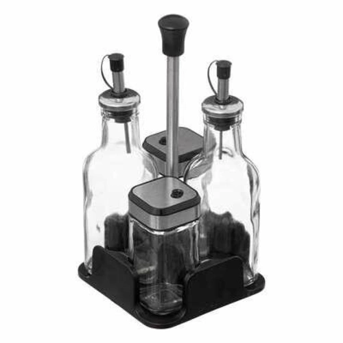 5five simply smart sada na koření se skleněnou lahví na olej a ocet moderní