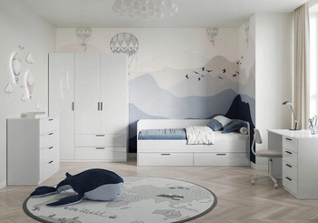 Ložnicová sestava nábytku Holly bílá