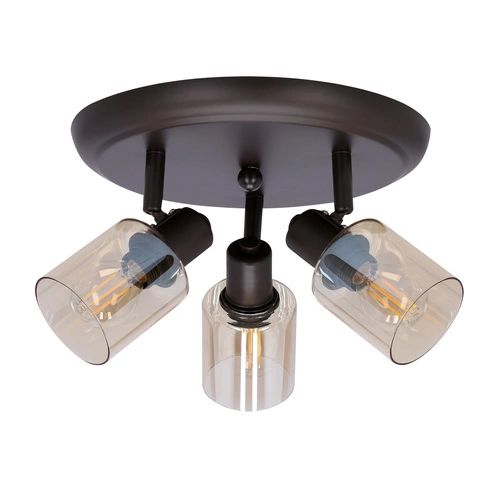 Stropní svítidlo Agra moderní hnědé jantarové do obýváku a ložnice 35 cm