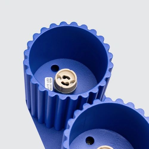 Moderní stropní svítidlo AURA 2 modré kulaté do obýváku a kuchyně GU10