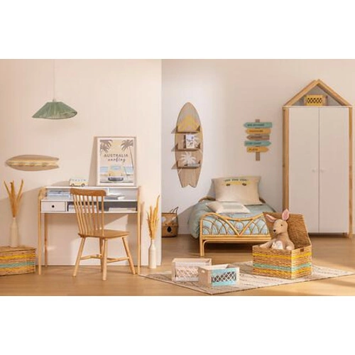 Nástěnná polička surf boho na knihy MDF přírodní 112 cm 5five simply smart