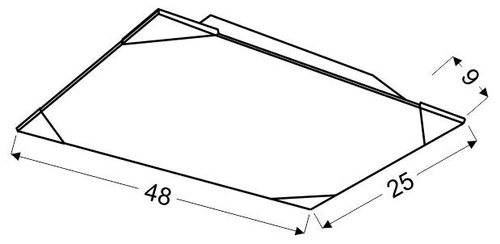 Stropní svítidlo Aston 48 cm zrcadlové moderní skleněné do koupelny a ložnice CANDELLUX