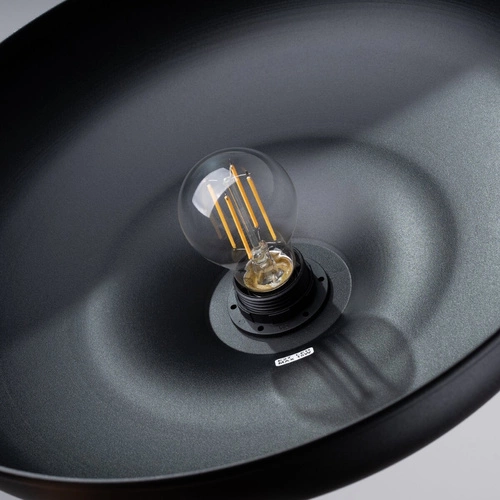 Závěsné svítidlo INDY černé skandinávské do obýváku a nad stůl 38 cm SOLLUX LIGHTING