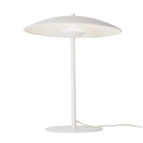 LED stolní lampa Lund moderní bílá kovová do obýváku a ložnice teplé světlo