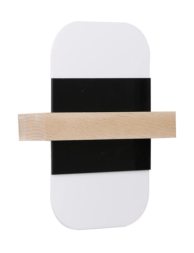 Nástěnné LED svítidlo April moderní dřevěné černo-bílé do obýváku a ložnice 21 cm CANDELLUX