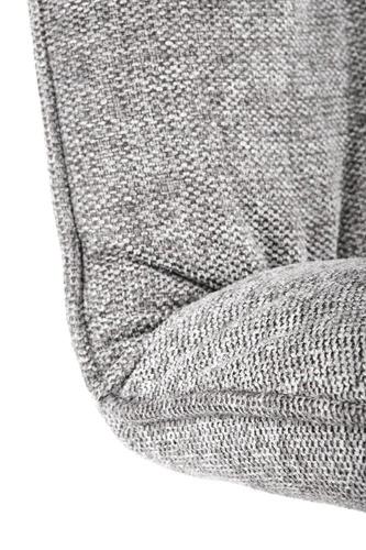 Čalouněná jídelní židle Danis šedá moderní na černých nohách Intesi